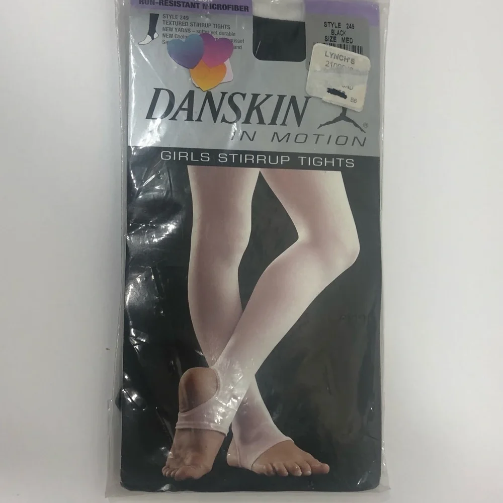 Danskin Girls Stirrup Tights Brand New